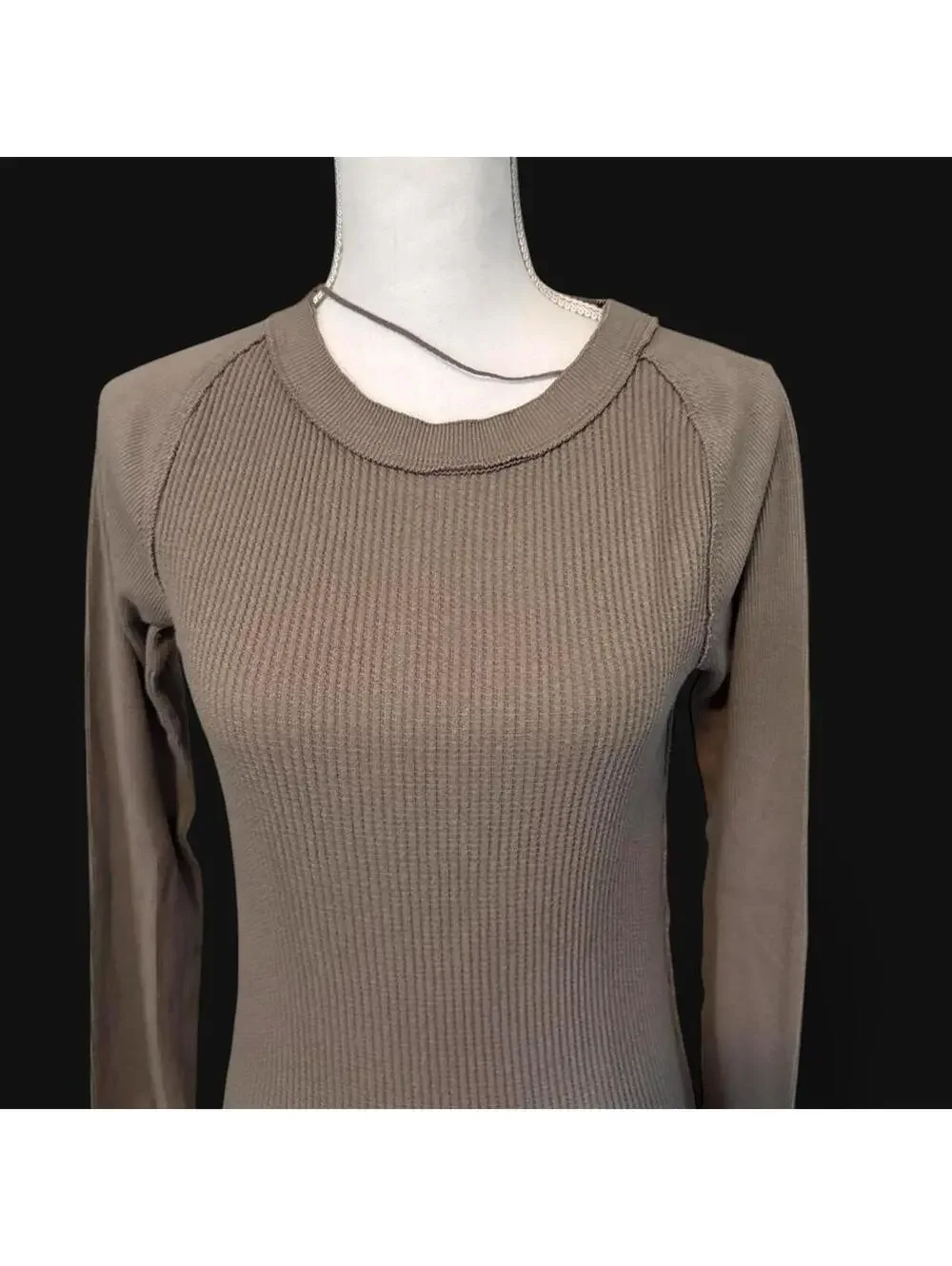Free People We The Free Honey B Thermal Long Sleeve Top Size S